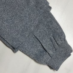 تصویر شلوار بگ بافت با سه رنگ طوسی، کرم طوسی و سبز - طوسی 