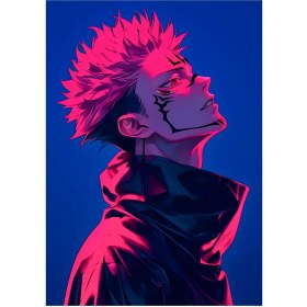 تصویر متال پوستر انیمه Jujutsu Kaisen طرح شخصیت Sukuna کد N008 