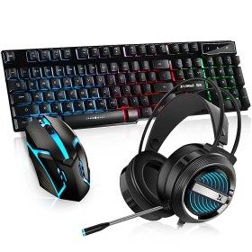 تصویر 3Pcs Gaming Keyboard & Mouse Headset Combo-ارسال 20 روز کاری 