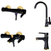 تصویر ست شیرآلات فیروزه مدل پارمیس ا set of Firoozeh faucets model Parmis set of Firoozeh faucets model Parmis