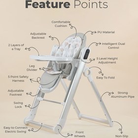 تصویر صندلی غذا تاب شو جیکل Jikel - Comfort+ Highchair & Swing 