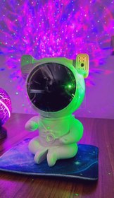 تصویر چراغ خواب کهکشانی طرح فضانورد کنترل دار astronaut starry sky projector lamp