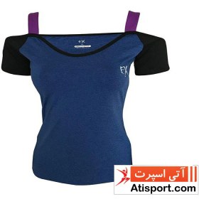 تصویر تی شرت ورزشی زنانه soccerex LTSH566 NEVY BLK 