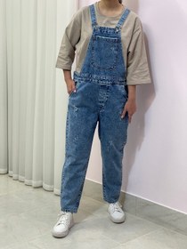 تصویر سرهمی جین مام استایل زنانه سایز بزرگ 