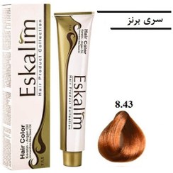 تصویر رنگ مو اسکالیم 8.43 بلوند برنز روشن Professional Hair color Eskalim 8.43