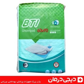 تصویر زیر انداز بیمار bti بی تی آی سایز 60 در 90 بسته 10 عددی 