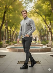 تصویر پلیور یقه اسکی 