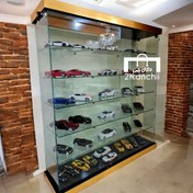 تصویر ویترین کلکسیونی شیشه‌ای 
