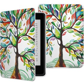 تصویر کاور کتاب‌ خوان آمازون کیندل Paperwhite Lucky Tree Cover with Auto Wake/Sleep for Amazon Kindle Lucky Tree Paperwhite