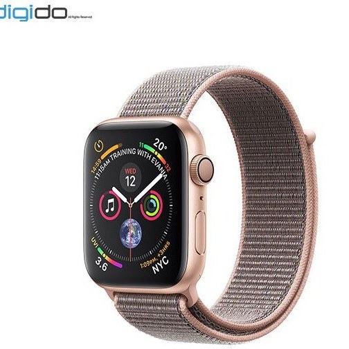 Apple watch 4 gold aluminium sales case with pink sand sport loop