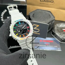 تصویر ساعت کاسیو جی شاک رنگین کمان سفید GA2100 White Rainbow 