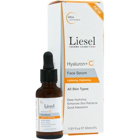 تصویر سرم روشن کننده ویتامین سی و هیالورونیک اسید لایسل Liesel Hyaluron And Vitamin C Face Serum 