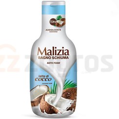 تصویر شامپو بدن مالیزیا با رایحه شیر نارگیل 1000 میل MALIZIA BATH FOAM LATTE DI COCCO MILK 1000ML