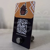 تصویر استند بارکد و منو دیجیتال رومیزی هوشمند با صفحه رایگان 