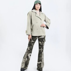 تصویر بارونی یقه انگلیسی کوتاه بارونی آسترخورده کیفیت عالی و دوخت مزونی