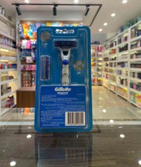 تصویر دسته تیغ مچ تری سبز یدک دار ژیلت 