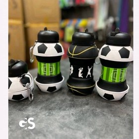 تصویر قمقمه سیلیکونی تاشو طرح توپ 