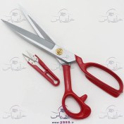 تصویر قیچی خیاطی پین سایز ۱۲ دسته قرمز 