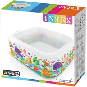 تصویر استخر بادی اینتکس مدل آکواریوم مربع 57471 Intex 57471 Inflatable Pool