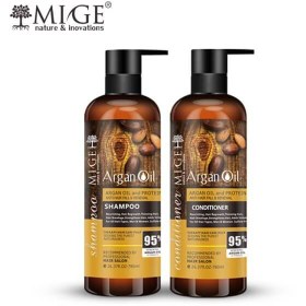 تصویر شامپو فری سولفات و ترمیم کننده جوانه گندم میگ | Oat Protein Mige حجم 780 میلی لیتر Shampoo Oat Protien Essanc Moisturizing & Repairing Mige 780 ml