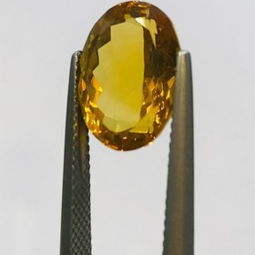 تصویر نگین سیترین طلایی اصل سایز 14*10 