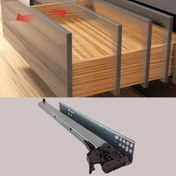 تصویر ریل کشو فول ولکاتو مدل H سایز ۴ سانتی‌متر 