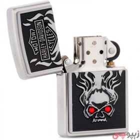 تصویر فندک زیپو مدل Zippo HD Skull Red Crystal کد 28267 Zippo HD Skull Red Crystal 28267 Lighter