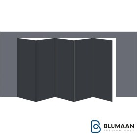 تصویر مکانیزم آکاردئونی پنج درب چوبی ساختمانی بدون پروفیل کف (طول 4000mm | عرض هر درب حداکثر 800mm) K605 - فانتونی 