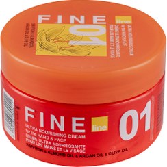 تصویر کرم مغذی زعفران فاین لاین حجم ۲۳۰ میلی لیتر مناسب انواع پوست 