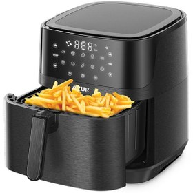 تصویر سرخ‌کن بدون روغن دیجیتال آزور مدل AZ-413AF – توان 1800 وات و کنترل لمسی AZ-413AF digital oil-free fryer - 1800 W power and touch control