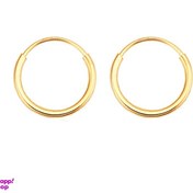 تصویر گوشواره طلا ۱۸ عیار زنانه مدل ۱۳۰۴۸۸ حلقه ای ساده 