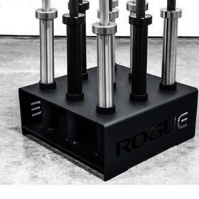 تصویر رک هالتر مربعی 6 خانه روگ Rogue square barbell rack 