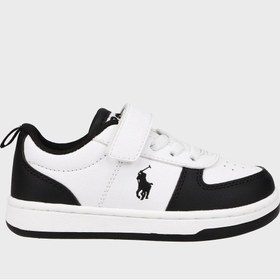 تصویر کفش‌ ورزشی بچگانه پولو کورت II با بند چسبی برند polo ralph lauren Kids Polo Court Ii Ps Velcro Sneakers