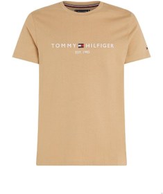 تصویر تی‌شرت مردانه با گلدوزی لوگو - فیت باریک، 100% پنبه، سبز برند Tommy Hilfiger Men's Logo Embroidery Slim Fit T-Shirt - Pure cotton, Green