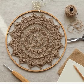 تصویر دیوار کوب ماندالا بافی 