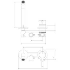 تصویر شیر روشویی توکار شودر مدل روگن دو تکه Rogen-Concealed Basin