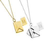 تصویر گردنبند پاکت نامه استیل ۴۵ سانتی‌متر 