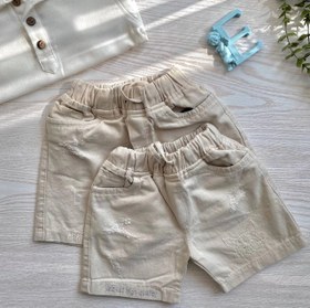 تصویر شورتک دخترانه کتان سایز ۱ الی ۱۰ سال 
