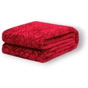 تصویر پتو مسافرتی گلبافت مدل فلورا – سایز یک‌نفره | سبک، گرم و بادوام - قرمز اناری 