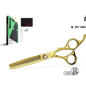 تصویر قیچی پیتاژ اکونومی طلایی E-3T بدون شیار رزونال سایز “6.0 Scissors economy gold E-3T pittage without groove