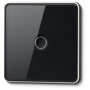 تصویر کلید تک پل مشکی Tuya مدل Concave 