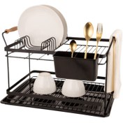 تصویر آبچکان دو طبقه لیمون مدل 2081 با دسته چوبی مشکی 