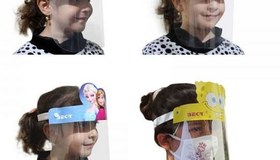 تصویر شیلد محافظ صورت کودک بسته بندی ۶۰ عددی ترکیبی 