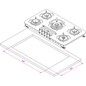 تصویر اجاق گاز صفحه ای کن مدل IG8507 can gas stove model IG8507