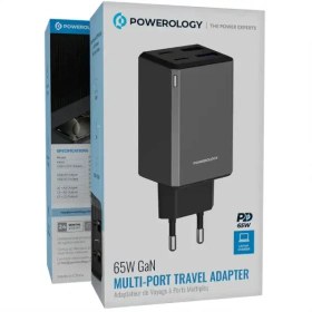 تصویر آداپتور چند پورتی Powerology 65W GaN Multi-Port 