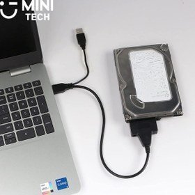 تصویر تبدیل USB3.0 به ساتا + برق 12ولت مینی تک 