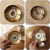 تصویر نعلبکی چینی طلایی 