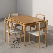 تصویر ست میز و صندلی ناهار خوری ۴ نفره مدل ریوا 