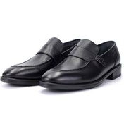 تصویر کفش مجلسی مردانه چرم طبیعی مدل تک سگک دار 