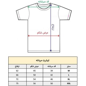 تصویر تیشزت نخی مردانه | آستین کوتاه | طرح نیمرخ گرافیکی عقاب | کانگورومارکت Men's Cotton T-Shirt | Short Sleeve | Graphic Profile Design of an Eagle